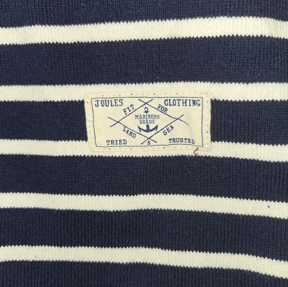 Joules Mariners Grade Navy White Stripe Navy White Striped Dress Pockets 14 - Picture 5 of 8